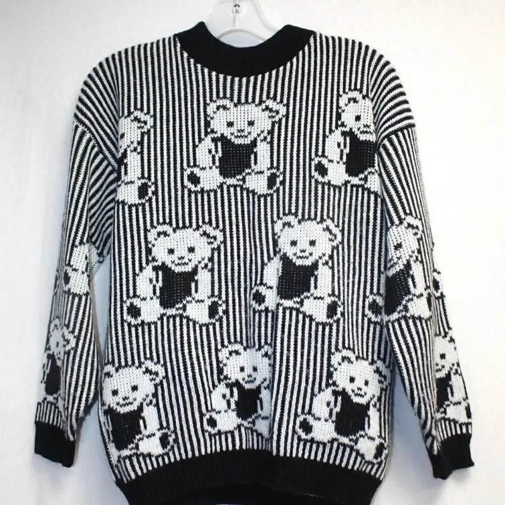 Vintage knitwear Sweater Teddy Bear 80s 90s - Picture 4 of 4